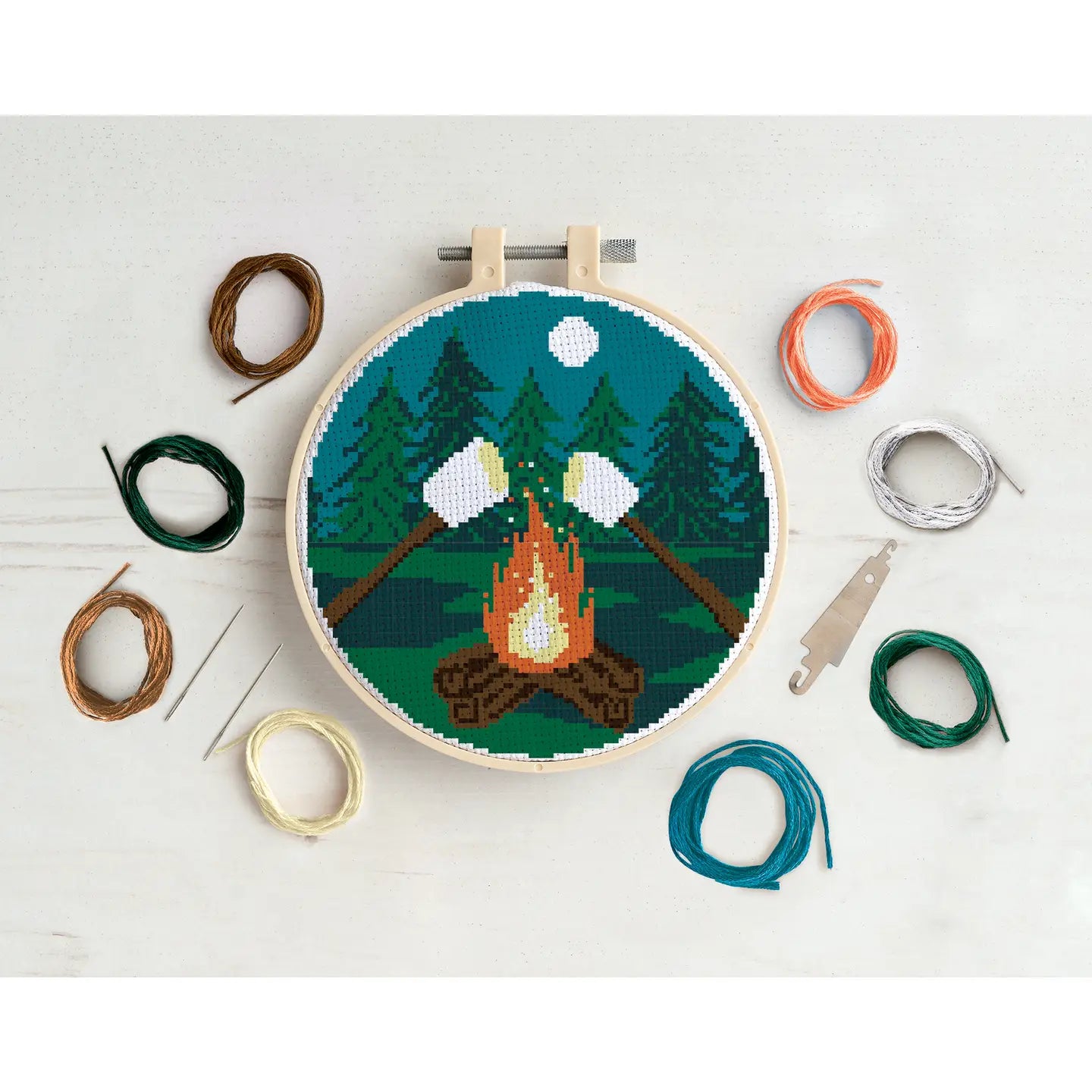Bonfire Marshmallows Cross Stitch Kit