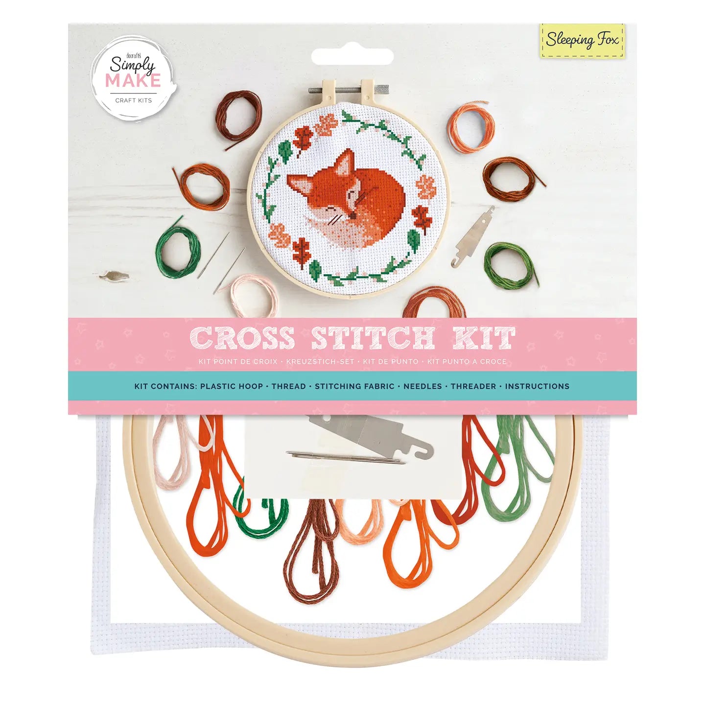 Sleeping Fox Cross Stitch Kit