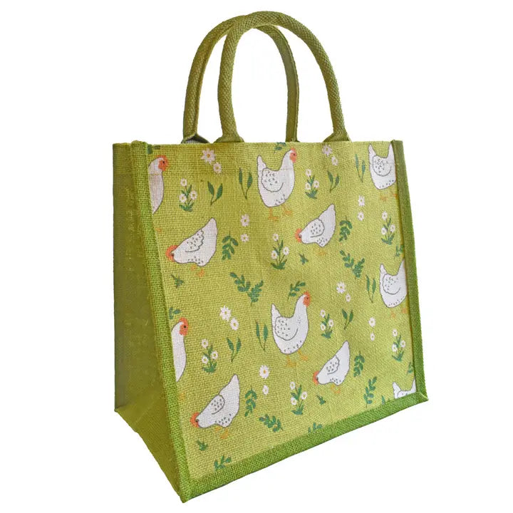 Jute shopping bag - Hens