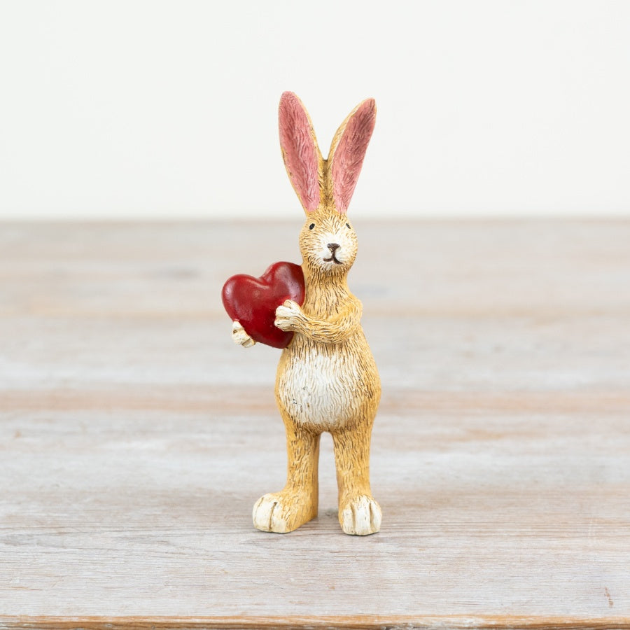 Gorgeous Jasper Rabbit with heart - Standing