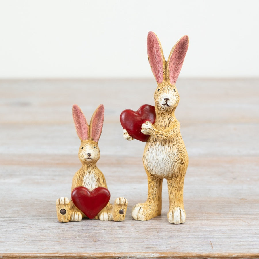 Gorgeous Jasper Rabbit with heart - Sitting