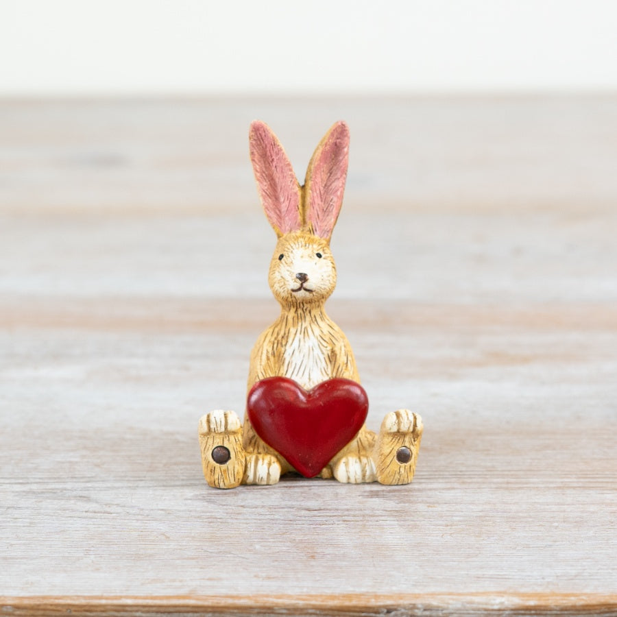 Gorgeous Jasper Rabbit with heart - Sitting