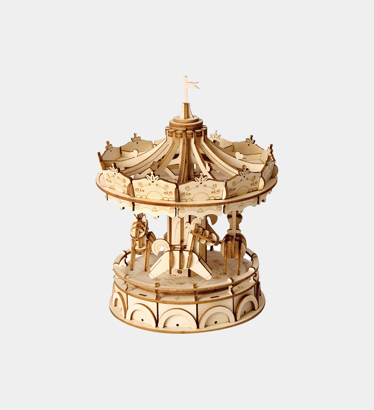 Merry-Go-Round 3D Wooden Puzzle