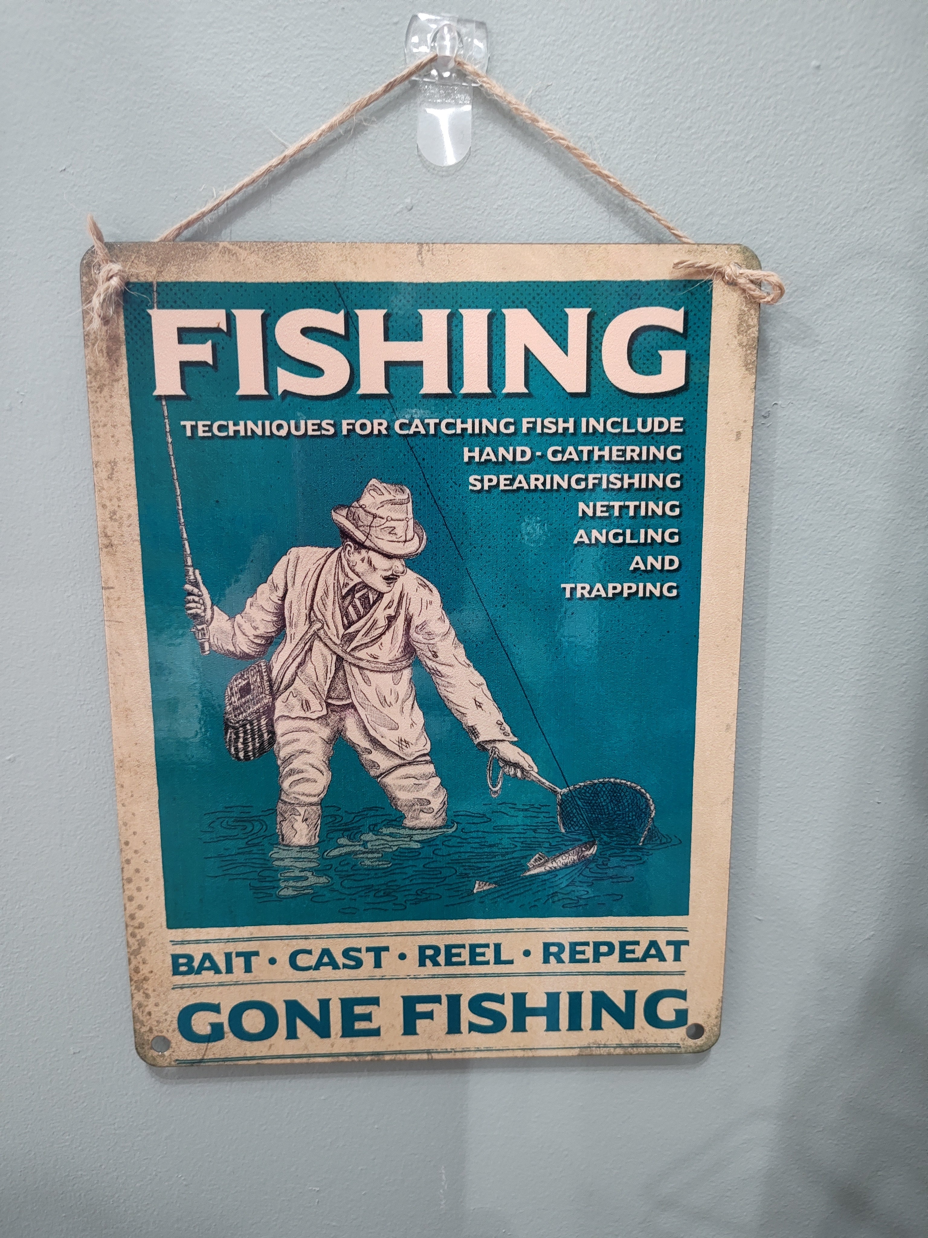 Fishing sign, gone fishing